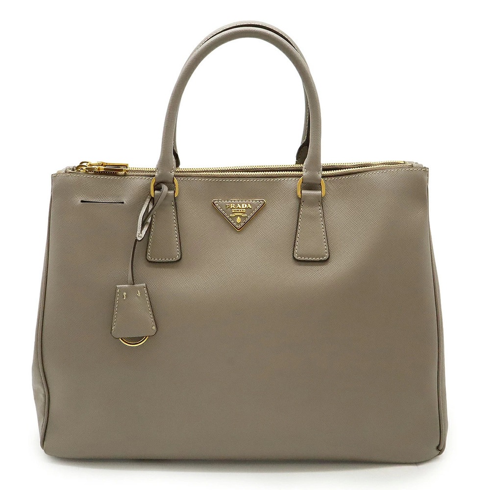 Prada Galleria Saffiano Leather Handbag Tote Bag ARGILLA Greige Gray